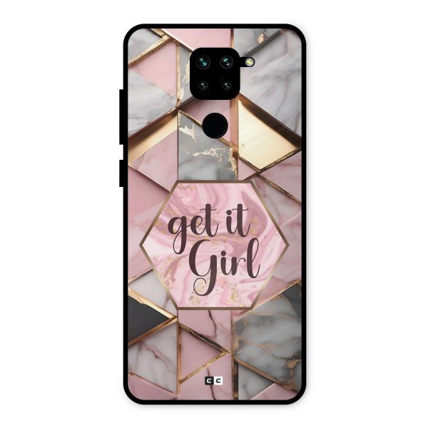 Diamond Girl Metal Back Case for Redmi Note 9