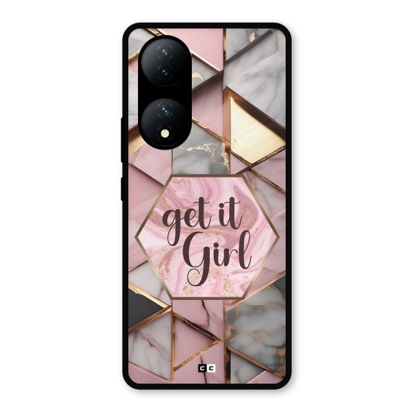 Diamond Girl Metal Back Case for Vivo T2