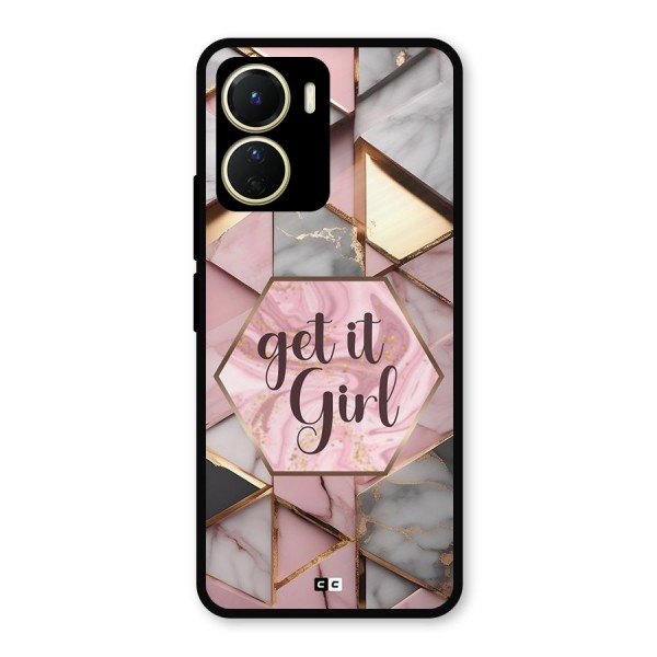 Diamond Girl Metal Back Case for Vivo T2x