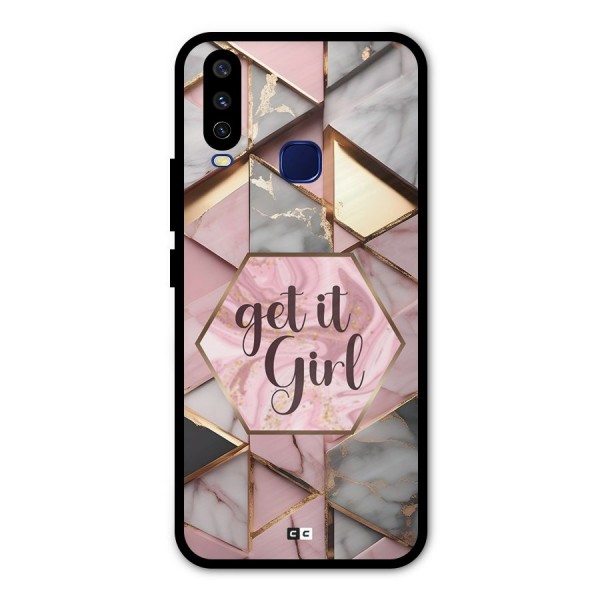 Diamond Girl Metal Back Case for Vivo U10