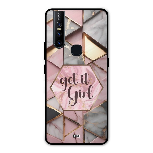 Diamond Girl Metal Back Case for Vivo V15