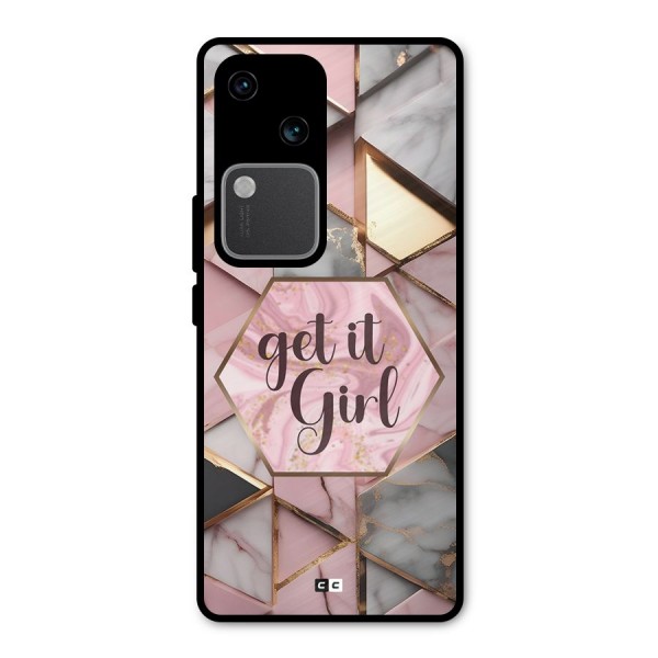 Diamond Girl Metal Back Case for Vivo V30