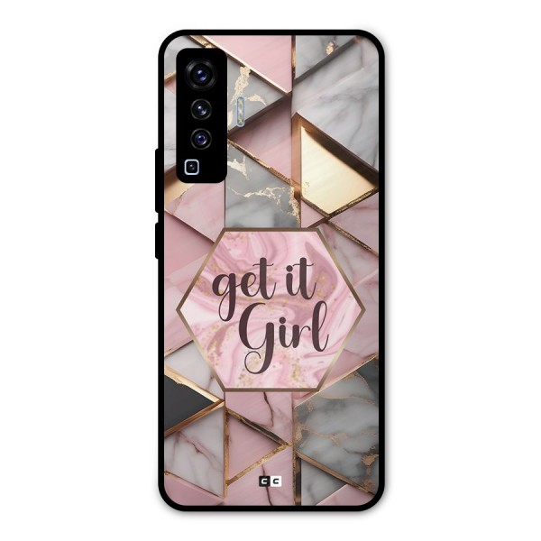 Diamond Girl Metal Back Case for Vivo X50