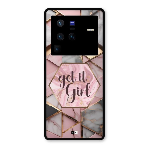 Diamond Girl Metal Back Case for Vivo X80 Pro