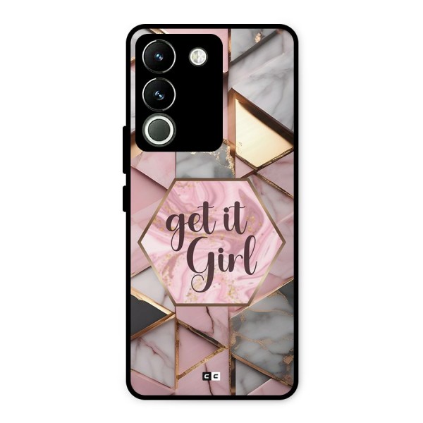 Diamond Girl Metal Back Case for Vivo Y200