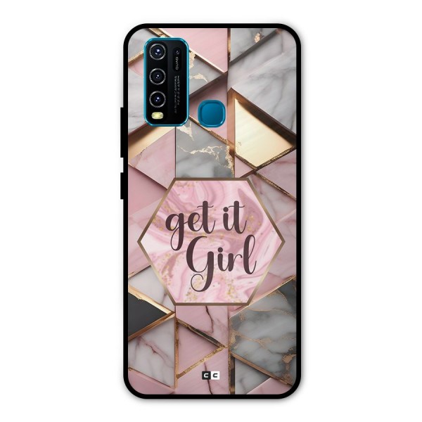 Diamond Girl Metal Back Case for Vivo Y30