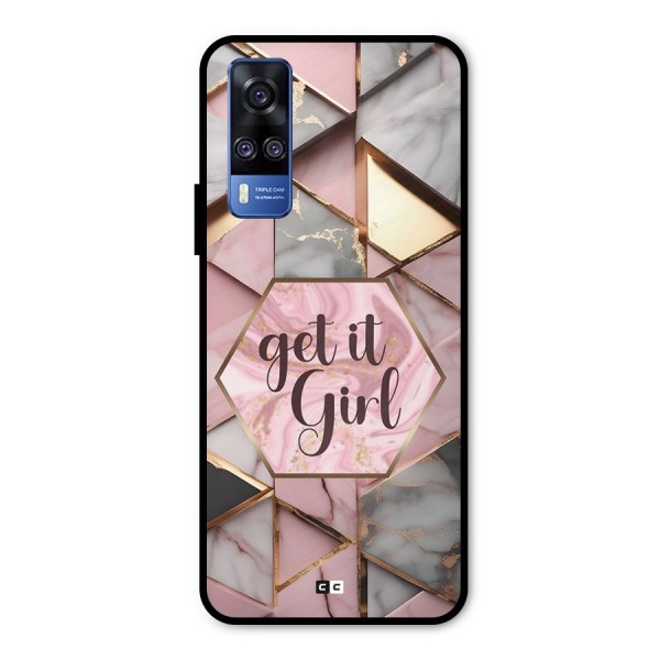 Diamond Girl Metal Back Case for Vivo Y31