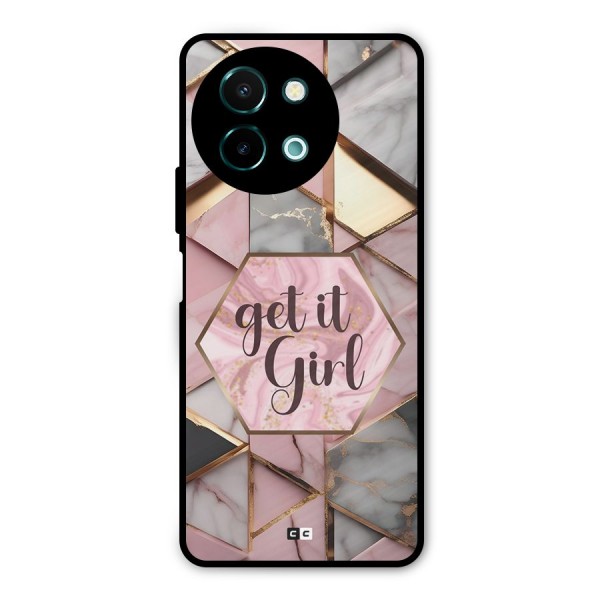 Diamond Girl Metal Back Case for Vivo Y58