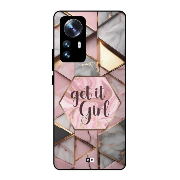 Diamond Girl Metal Back Case for Xiaomi 12 Pro