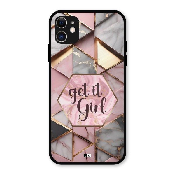 Diamond Girl Metal Back Case for iPhone 11