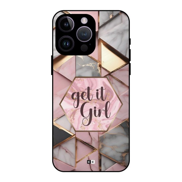 Diamond Girl Metal Back Case for iPhone 14 Pro Max