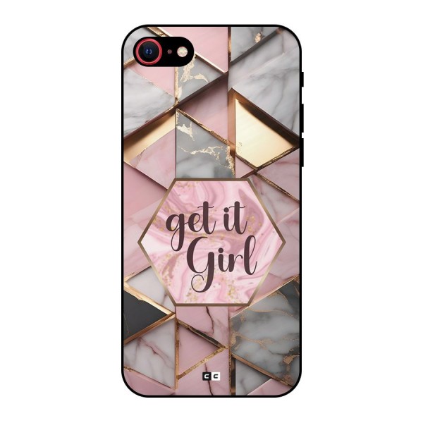 Diamond Girl Metal Back Case for iPhone 7