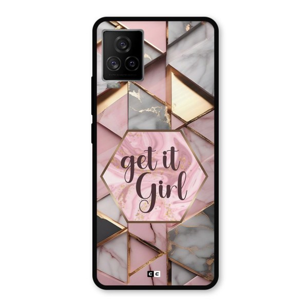 Diamond Girl Metal Back Case for iQOO 7 Legend 5G