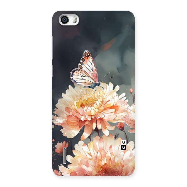 Digital Art Butterfly Flower Back Case for Honor 6