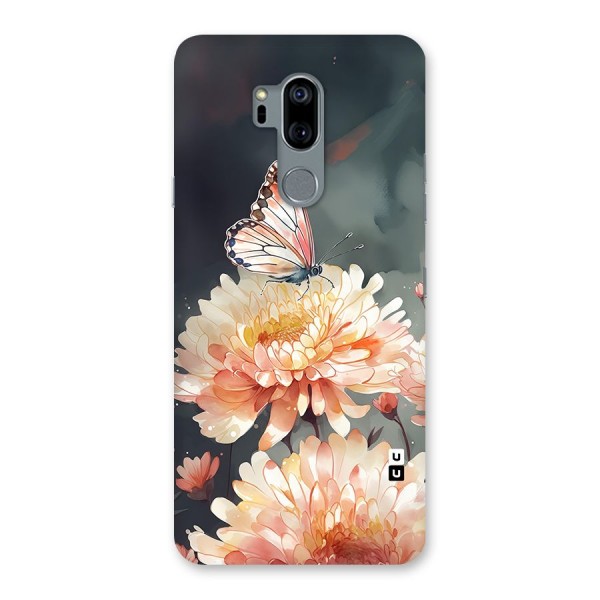Digital Art Butterfly Flower Back Case for LG G7