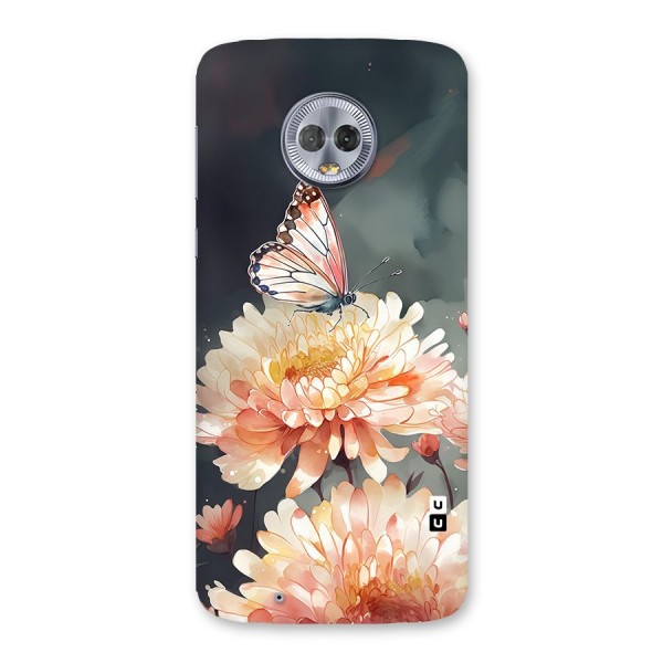 Digital Art Butterfly Flower Back Case for Moto G6