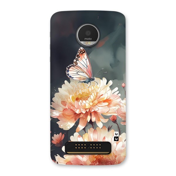 Digital Art Butterfly Flower Back Case for Moto Z Play