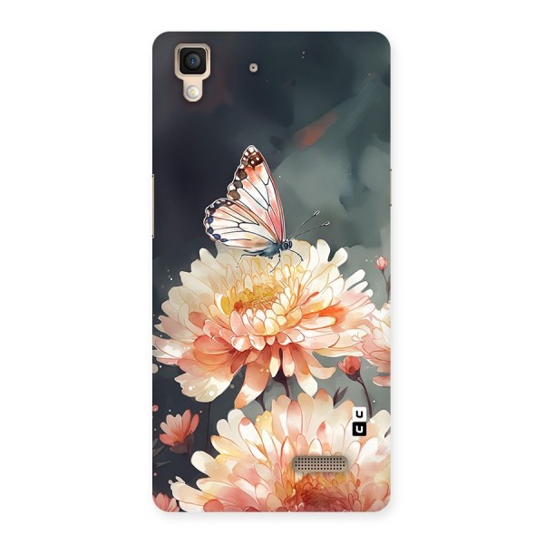 Digital Art Butterfly Flower Back Case for Oppo R7