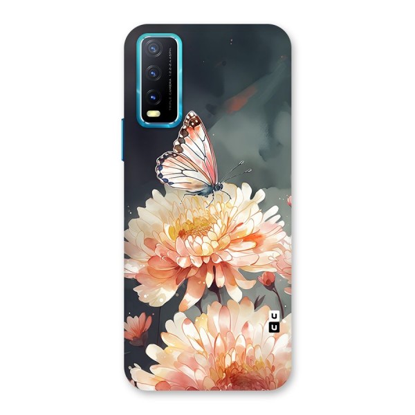 Digital Art Butterfly Flower Back Case for Vivo Y12s