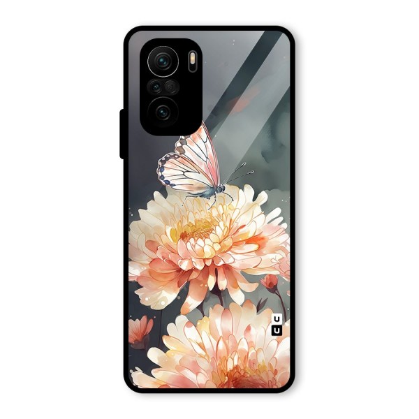 Digital Art Butterfly Flower Glass Back Case for Mi 11x