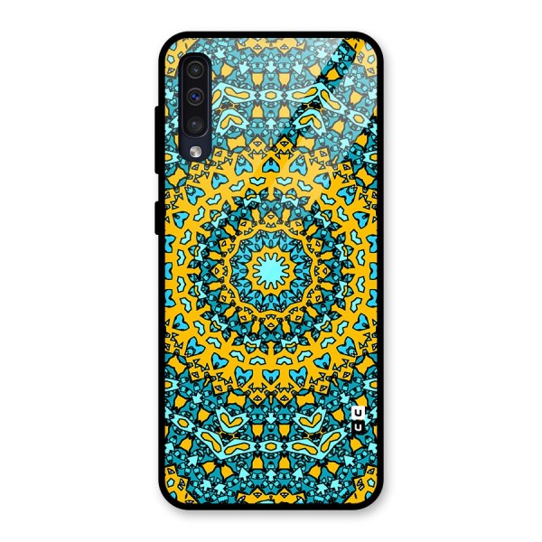 Digital Mandala Art Glass Back Case for Galaxy A50s