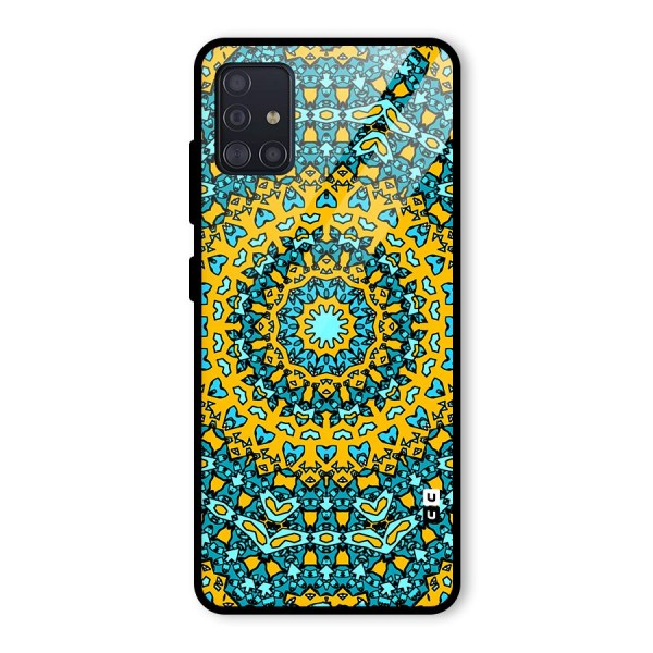 Digital Mandala Art Glass Back Case for Galaxy A51