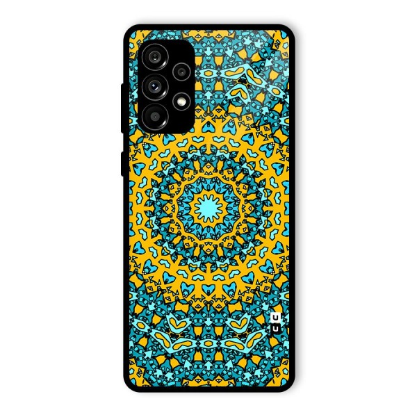 Digital Mandala Art Glass Back Case for Galaxy A73 5G