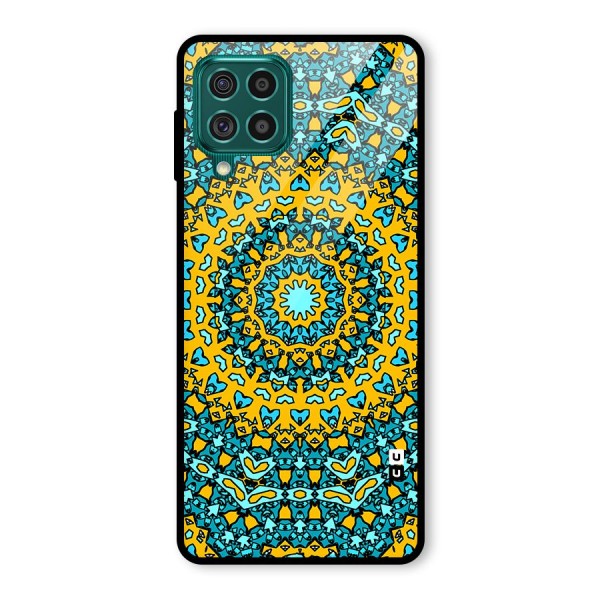 Digital Mandala Art Glass Back Case for Galaxy F62