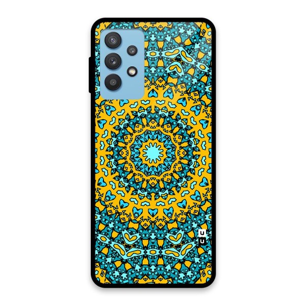 Digital Mandala Art Glass Back Case for Galaxy M32 5G