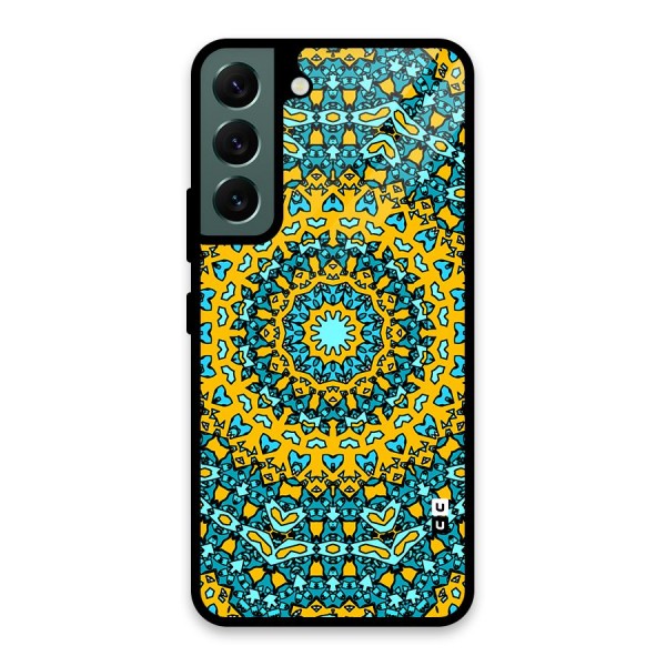 Digital Mandala Art Glass Back Case for Galaxy S22 5G