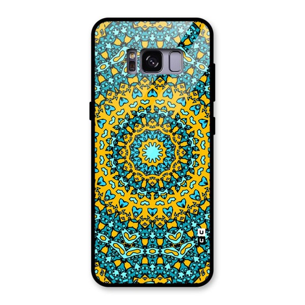 Digital Mandala Art Glass Back Case for Galaxy S8