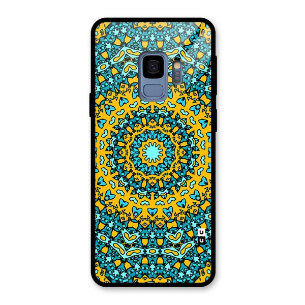 Digital Mandala Art Glass Back Case for Galaxy S9