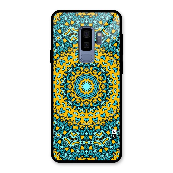 Digital Mandala Art Glass Back Case for Galaxy S9 Plus