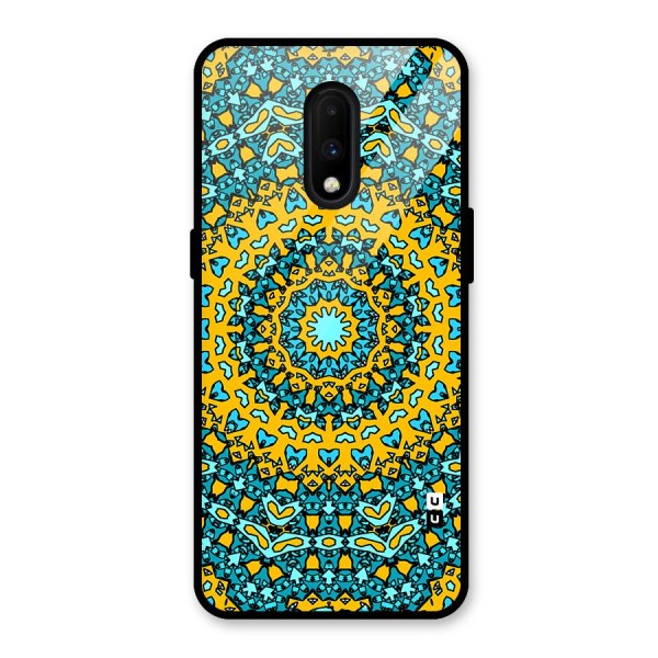 Digital Mandala Art Glass Back Case for OnePlus 7