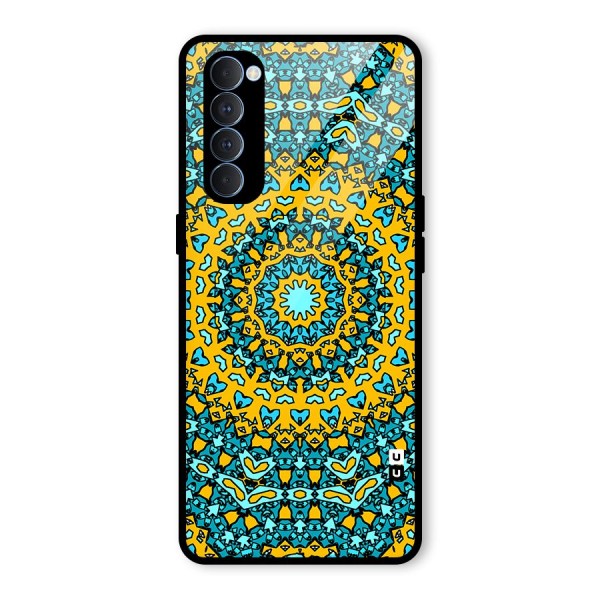 Digital Mandala Art Glass Back Case for Oppo Reno4 Pro