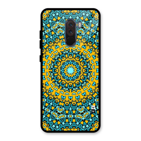 Digital Mandala Art Glass Back Case for Poco F1