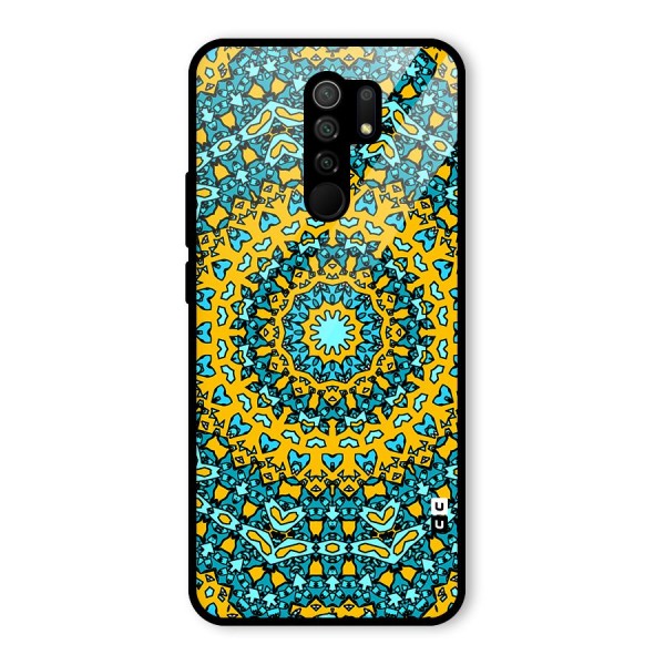 Digital Mandala Art Glass Back Case for Redmi 9 Prime