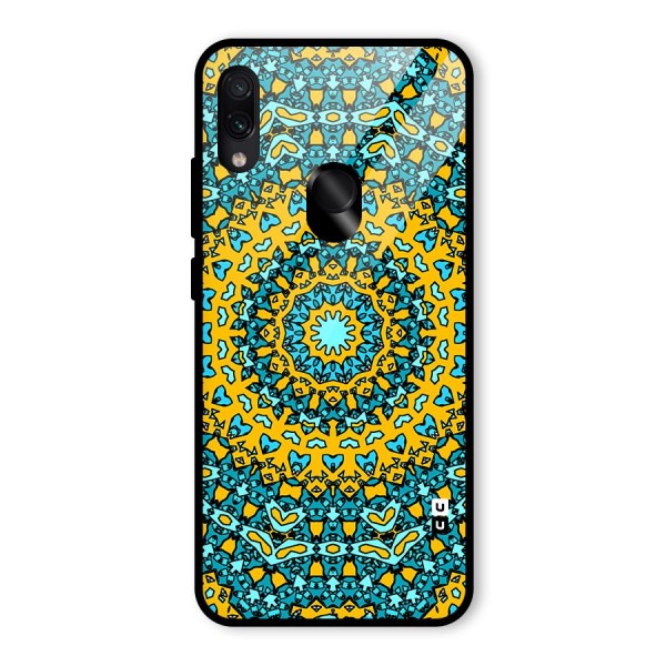 Digital Mandala Art Glass Back Case for Redmi Note 7