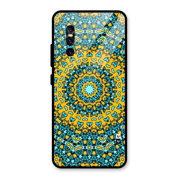 Digital Mandala Art Glass Back Case for Vivo V15 Pro