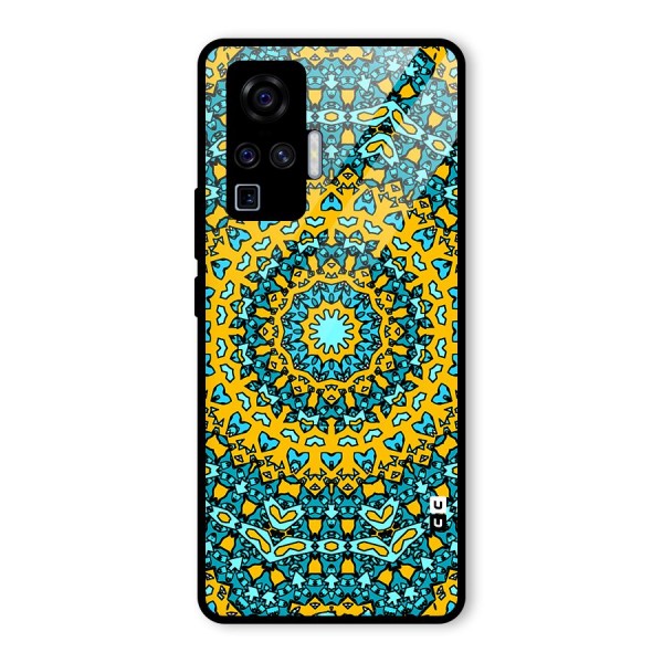 Digital Mandala Art Glass Back Case for Vivo X50 Pro