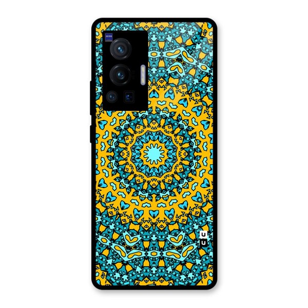 Digital Mandala Art Glass Back Case for Vivo X70 Pro