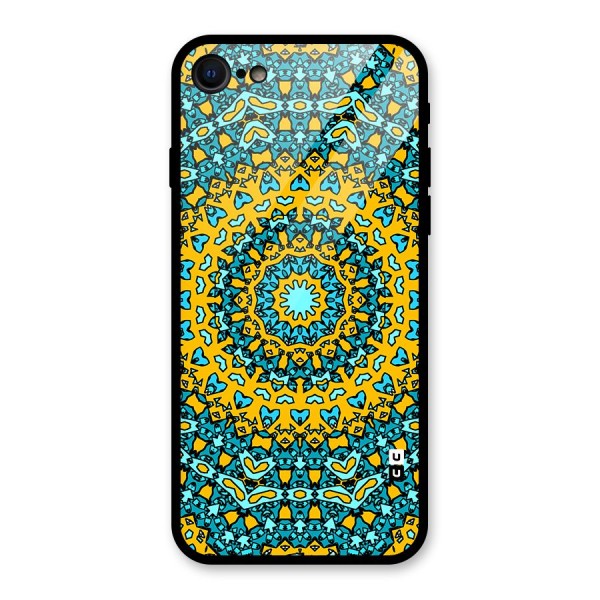 Digital Mandala Art Glass Back Case for iPhone SE 2020