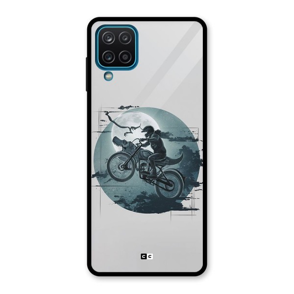 Dino Rider Glass Back Case for Galaxy A12