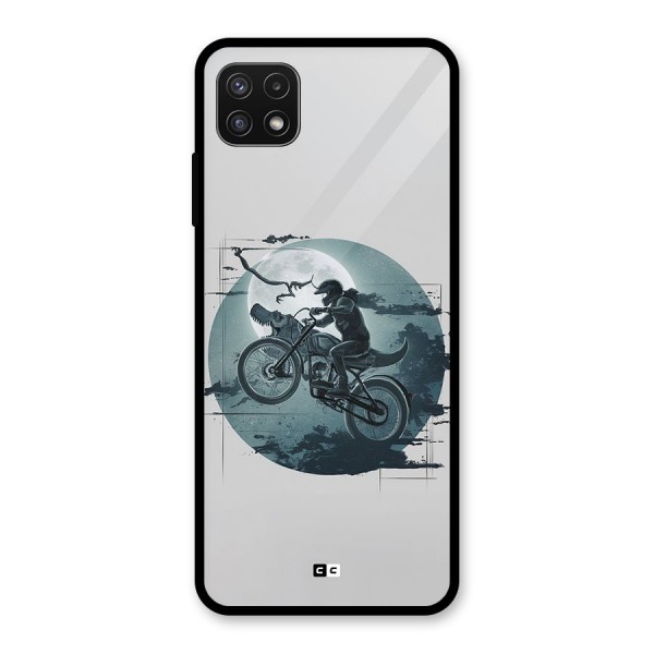 Dino Rider Glass Back Case for Galaxy A22 5G