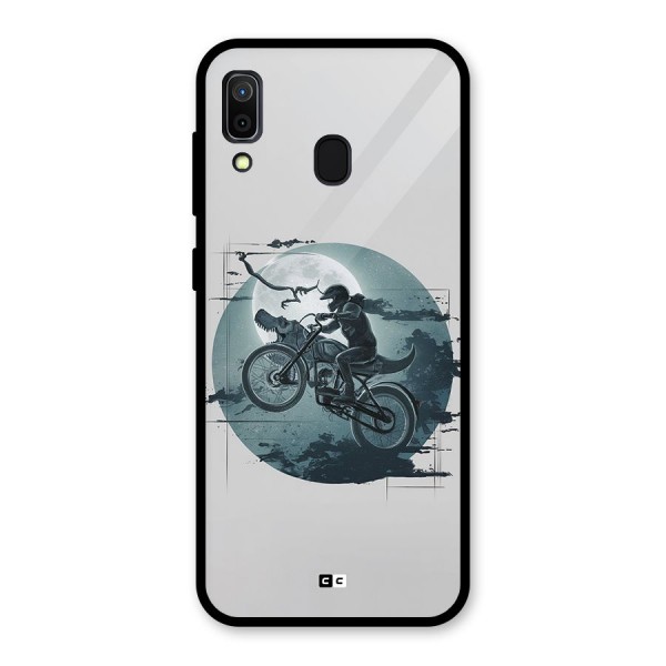 Dino Rider Glass Back Case for Galaxy A30