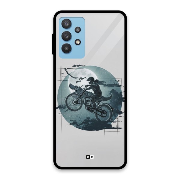 Dino Rider Glass Back Case for Galaxy M32 5G