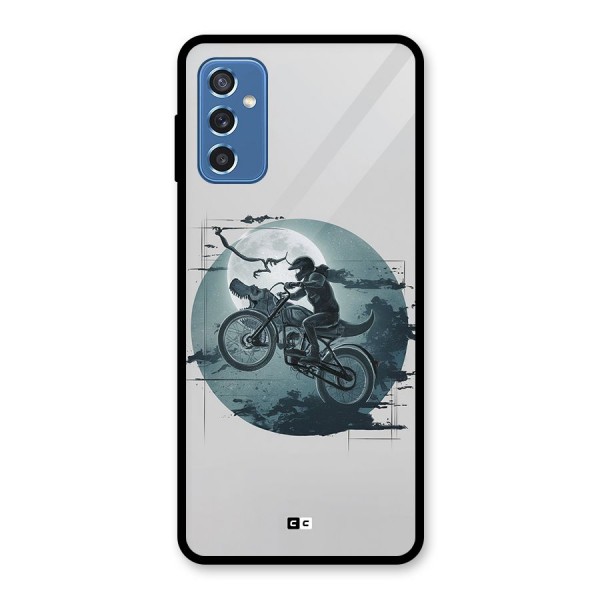 Dino Rider Glass Back Case for Galaxy M52 5G