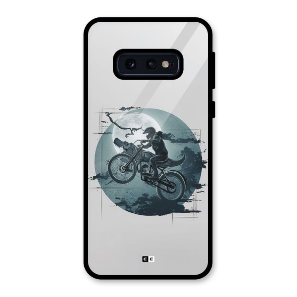 Dino Rider Glass Back Case for Galaxy S10e