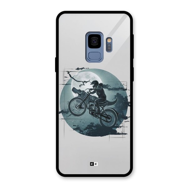 Dino Rider Glass Back Case for Galaxy S9