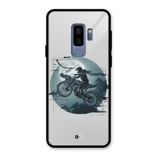 Dino Rider Glass Back Case for Galaxy S9 Plus